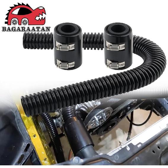 Universal 24" Flexible Radiator Hose Stainless Steel Universal Water Hoses Adapter Coolant Radiator Hose Kit Could be Used with 1-1/4", 1-1/2",