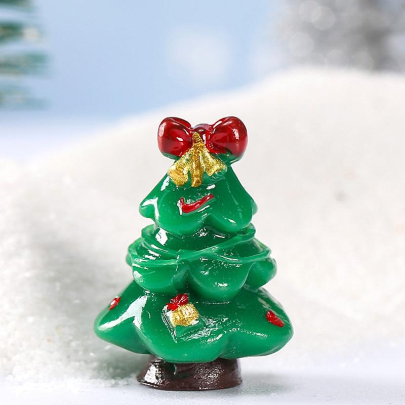Resin Artificial Ornaments Cute Snowman Santa Claus Micro Landscape Layout Props Bonsai Decoration