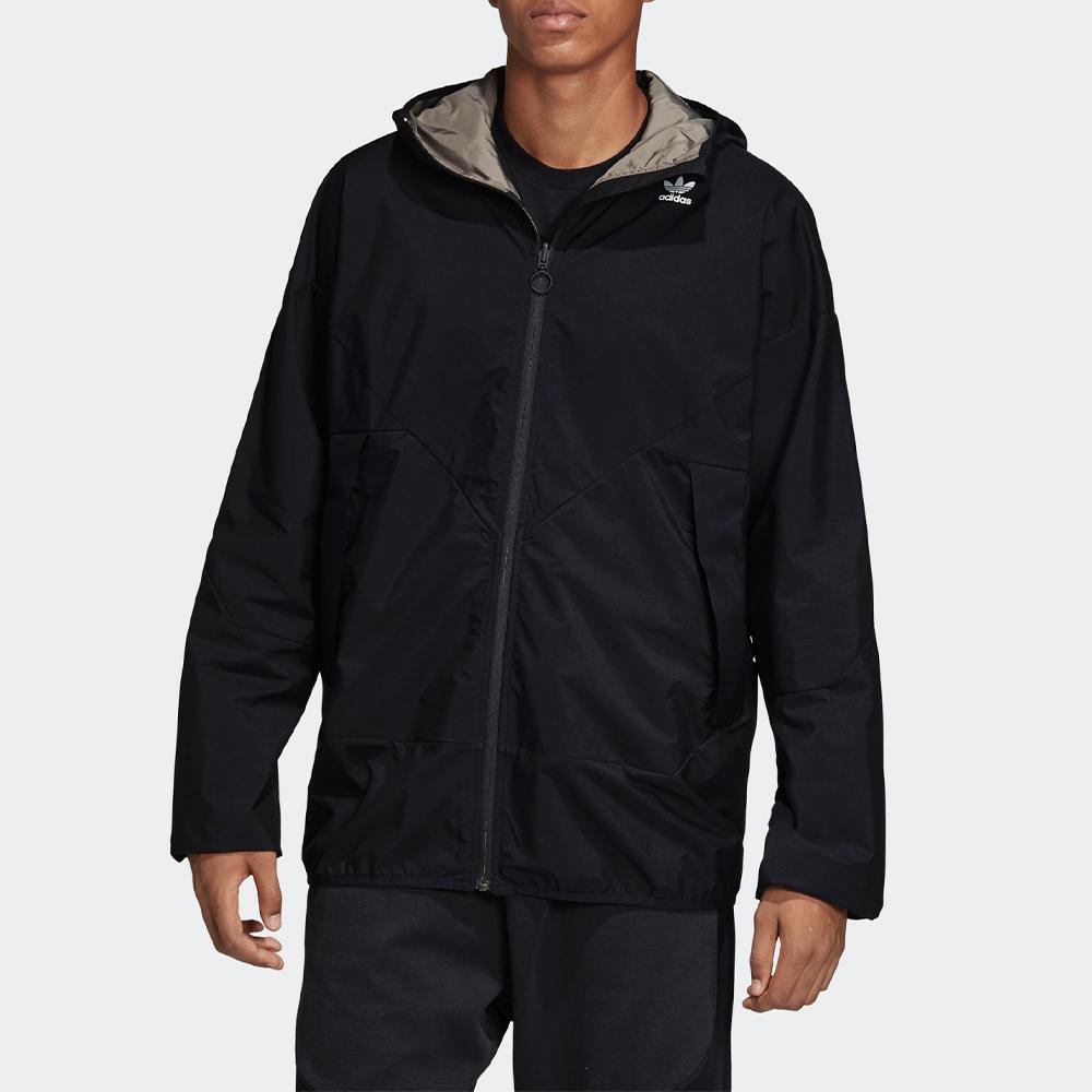 Adidas Originals Trefoil Wb Karkaj Outdoor Waterproof Hooded Windbreaker Jacket Men Outerwear Black DV2000