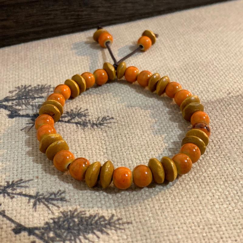 Bracelet Chat Porte-Bonheur Dessin Animé Mignon Pour Femmes Filles Bracelets Élastiques Colorés à Perles Breloques Chat en Céramique Bijoux Cadeaux