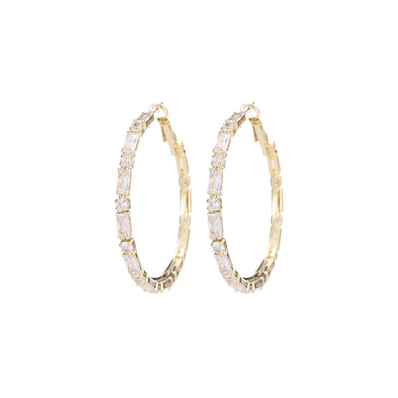 Personality exaggerated earrings Women's fashion temperament earrings High-end light luxury earrings Niche unique circle earrings