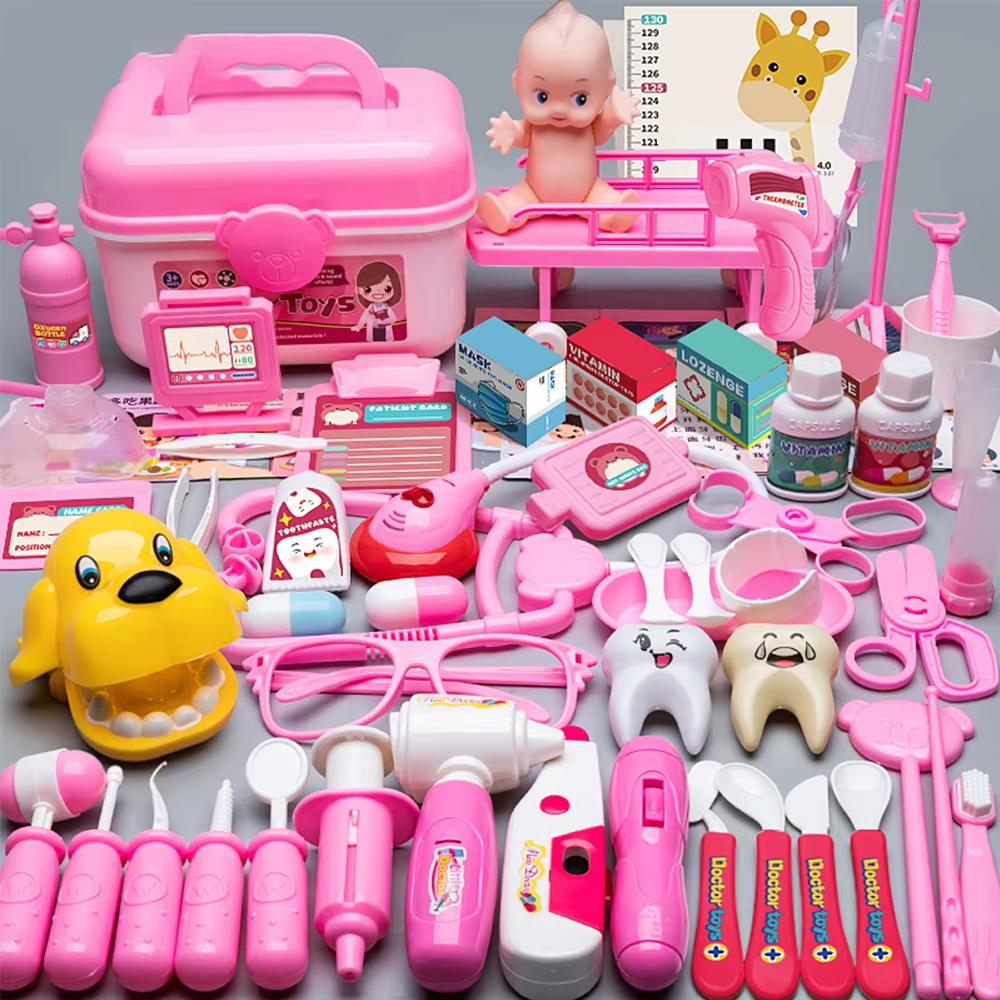 Activating Toys Boys Doctor Nurse Role Play Set Medical Tools With Stethoscope Injectors In A Pretend Play Trolley Box Ideal Gift For Kids Girls