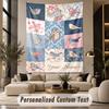 Owl Birds (31) Theme Personalized Tapestry Custom Name Text Wall Hanging Tapestry Home Background Decoration