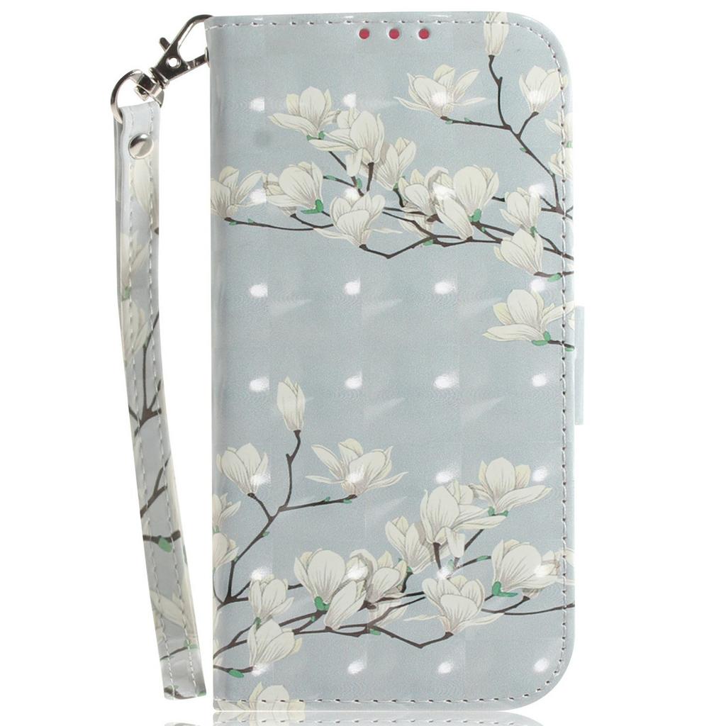 For iPhone 17 Pro Max Case Pattern Printing Leather Wallet Phone Cover with Wrist Strap