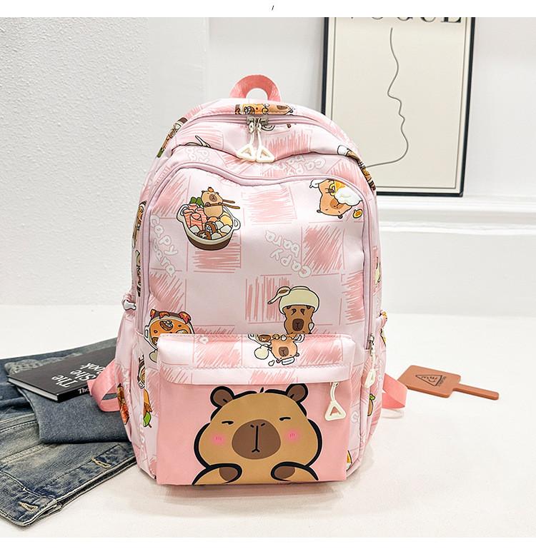 Backpack Printed Capybara Outdoor Large Capacity Travel Bag Student Schoolbag