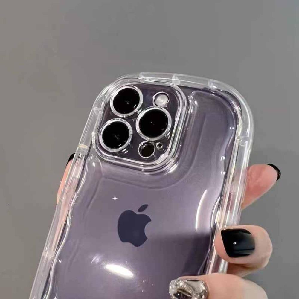Luxury Transparent Soap Soft  Phone Case For iPhone 17 Air 16 15 14 13 12 11 Pro Max Plus 17 Pro Camera ProtectionAirbag Cover