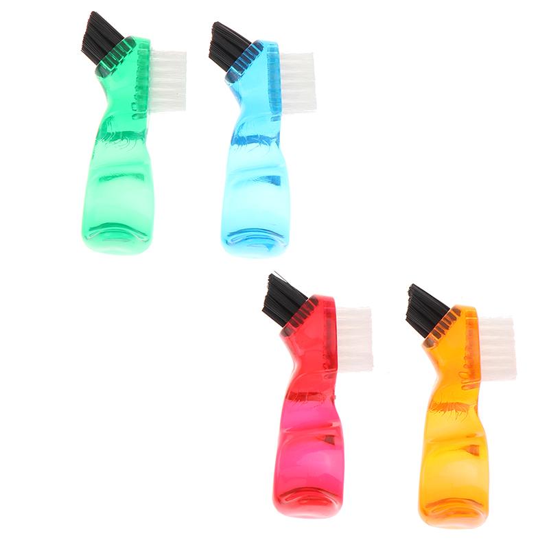 Denture Cleaning Brush Bristles & Ergonomic Rubber Handle Multi-Layered Bristles False Teeth Brush Oral Care Tool