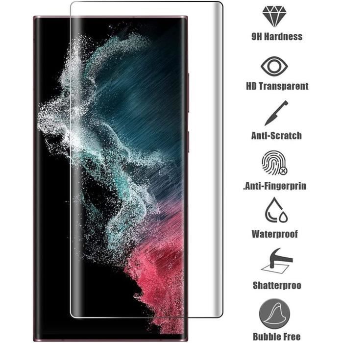 Film de Protection Vitre 3D pour Samsung S22 Ultra - PROSHOP - Pack 3 - Résistance 9H - Transparent