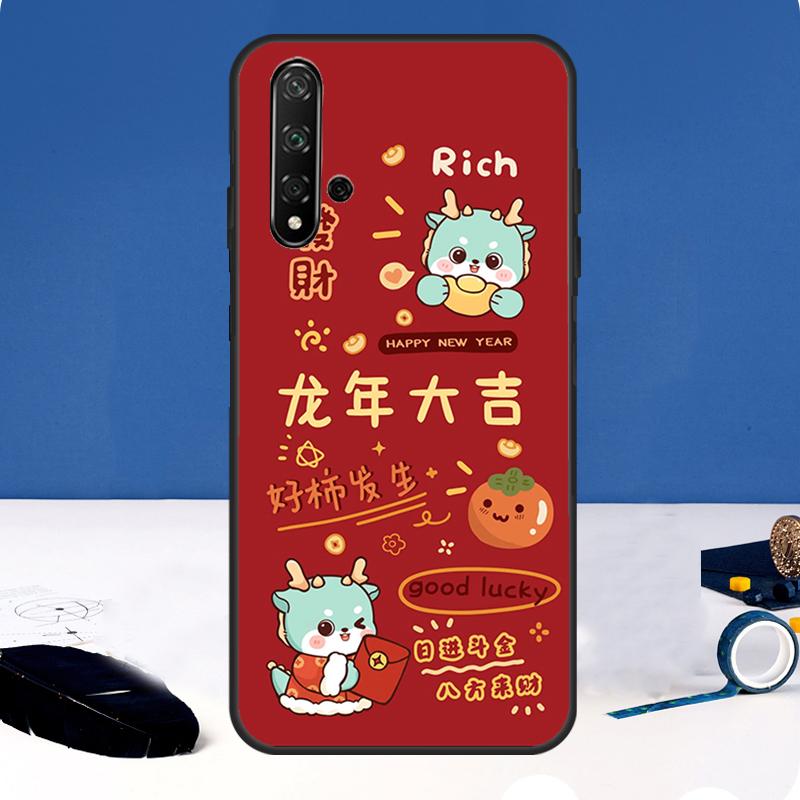 2024 New Year Dragon Rich Cover For Huawei Nova 10 9 SE 11i 8i 7i 3i Y90 Y91 Y70 Y60 Y61 5T P30 P60 Pro P40 Lite Case
