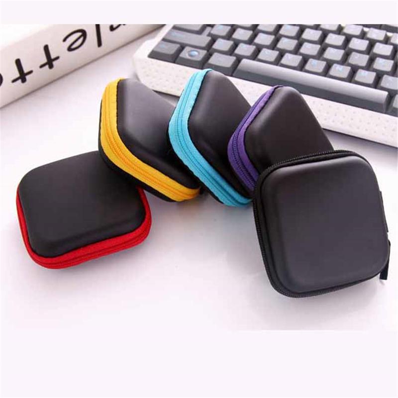 Tragbare Quadratische EVA Kopfhörer USB-Flash-Laufwerk Datenkabel Reißverschlussetui Aufbewahrungsbox Organizer-Tasche Heim Büro & Geschäftsreisen Reisezubehör