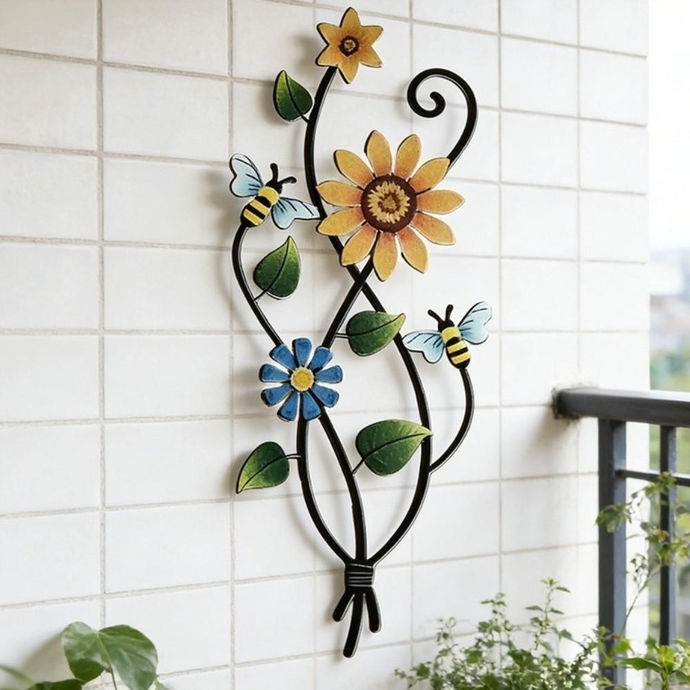 2D Wall Decoration Plate Country Style Flower Garden Decoration Decoration Crafts  Home