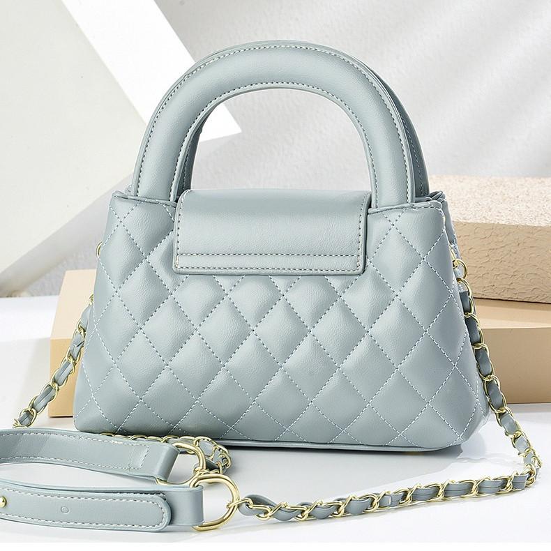 IELGY Ladies Soft Leather Chain Diamond Small Messenger Bag - Perfect for Hand Carry