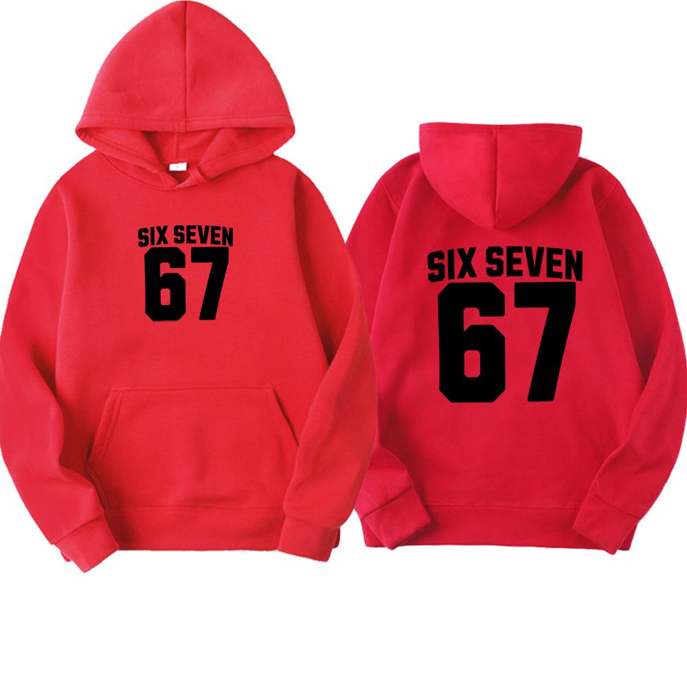 Fashion 67 Graphic Print Men's Hoodies Pullover Autumn Women Clothing Outdoor Casual Clothes Men's Tops Sweatshirts