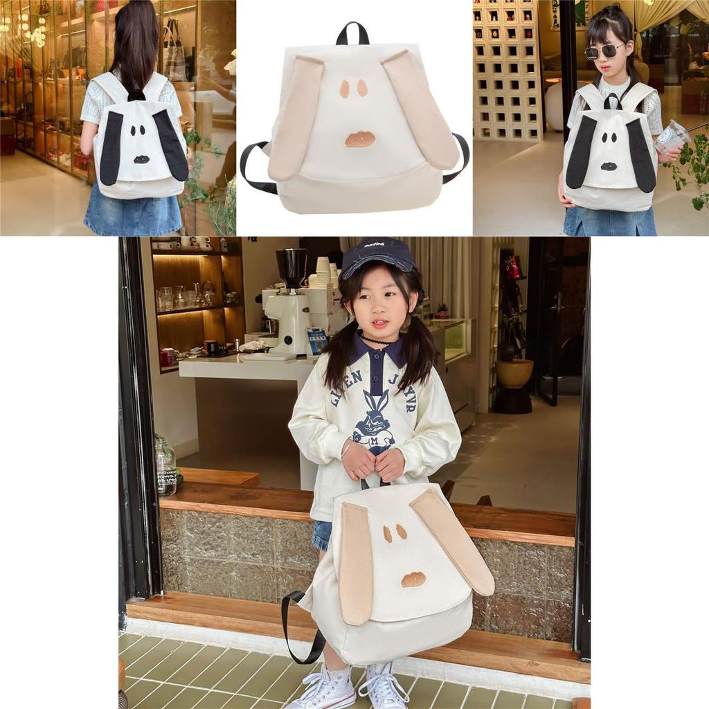 Stylish Korean Design Cute Cartoon Dog School Backpack For Boys And Girls Durable Nylon
