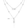 Women’s Double-Layer Zircon Necklace: Elegant, Niche Fashion Jewelry