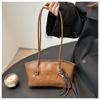 PU Leather Shoulder Bag For Women Y2K Simple Fashi Girl Handbag Large Capacity Female Bag Solid Color Retro Tote Bags