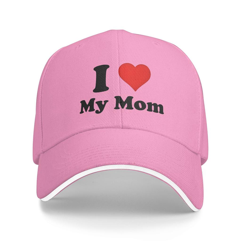 Happy Mothers Day Sun Baseball Cap I Love My Mom Summer Casual Trucker Hat For Unisex Men Outdoor Sports Snapback Cap