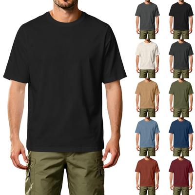 Men's Casual Crew Neck Short Sleeve T Shirt Classic Fit Soft Cotton Tee for Daily Sports and Wear