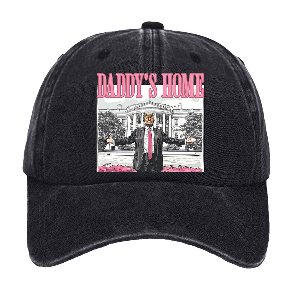 Trump Hat Comfortable President Hat Adjustable Distressed Cap Christmas Themed Washed Cotton Baseball Cap for Men Women