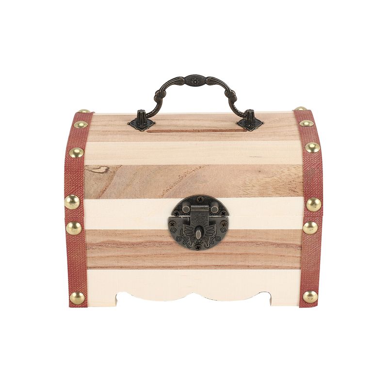 M-Modern-1PC Wooden Piggy Bank Safe Money Box Savings With Lock Wood Carving Handmade Coin Storage Box High Quality