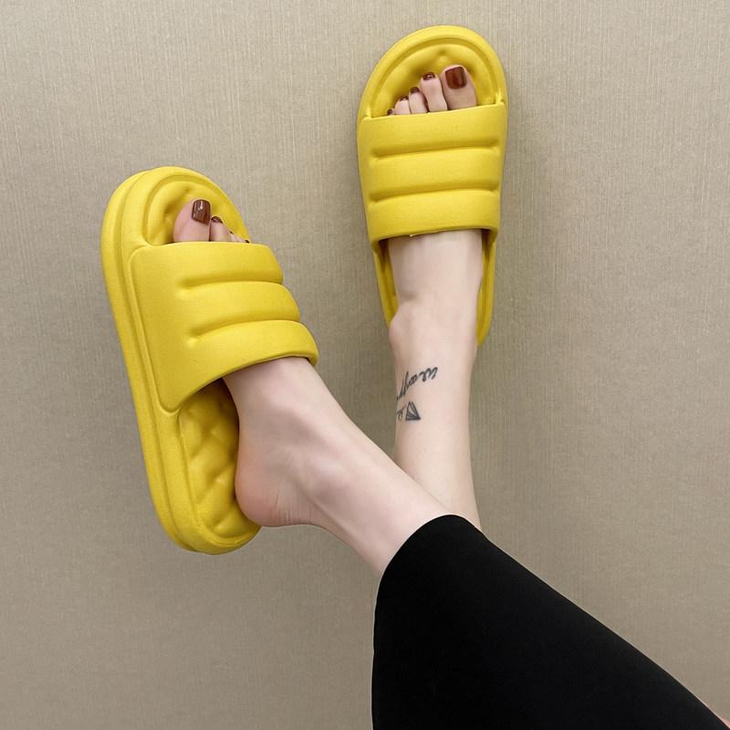 Fashion Women Thick Sole Soft Indoor House Slippers Women's Anti-slip Sandals Men Summer Platform Woman EVA Slides Shoes Bath