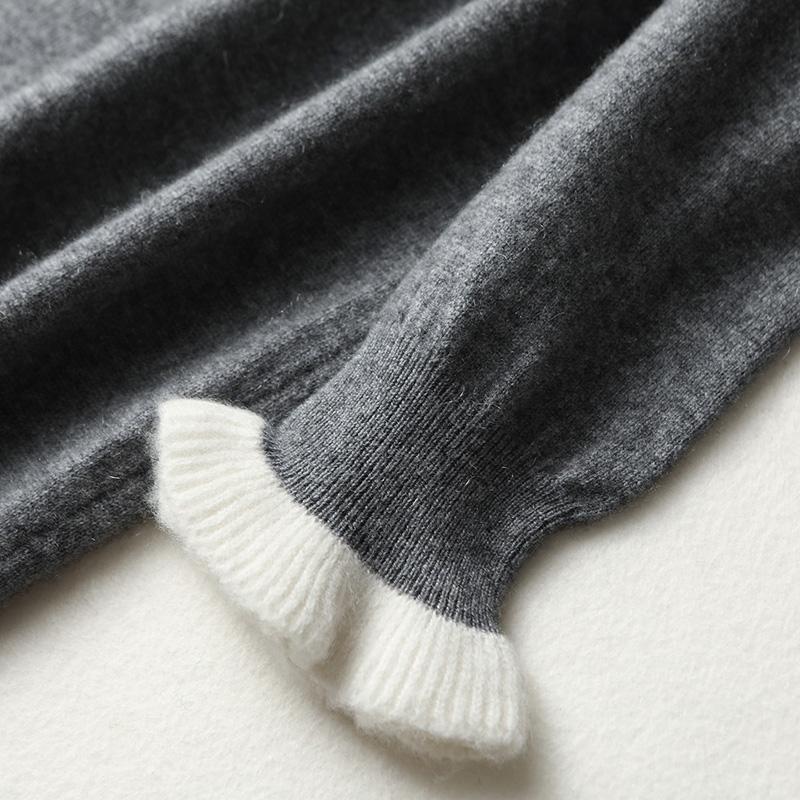 Women Sweater Dress 100% Wool TIDENOVEL Turtleneck Knit Long Pullover Winter Jumpers Wool Long Dress Female