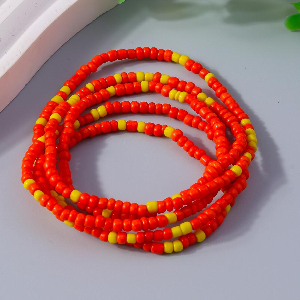 Fashion Bohemian Colorful Beads Bracelet Multi-layer Handmade Beaded Bracelets Women Girls Party Holiday Jewelry Gifts