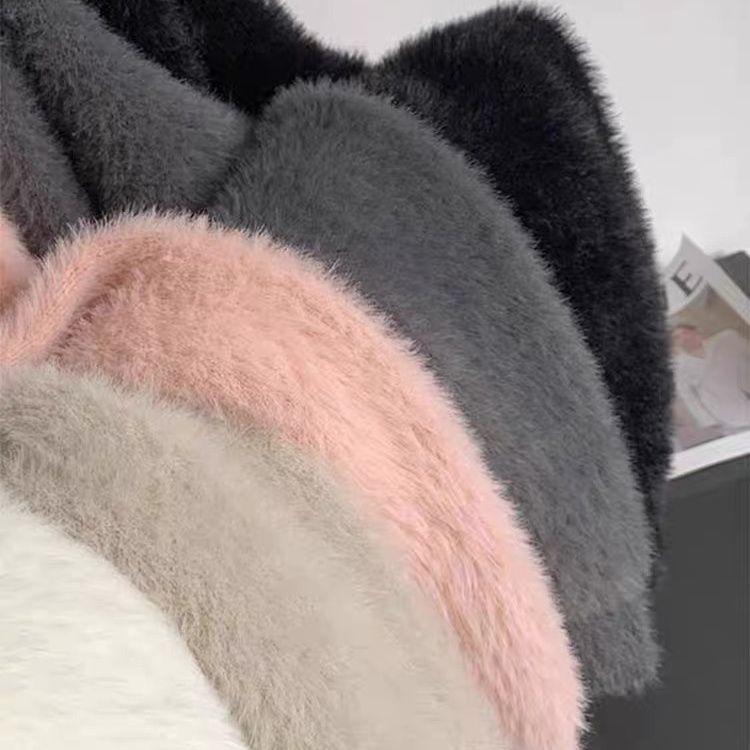 Women's Knee-length Cardigan Loose Casual Thickened Knitted Cardigan, Sweater Jacket for Autumn and Winter