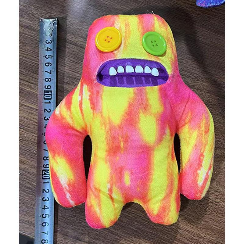 1 Piece Xmas Gifts 22Cm Funny Ugly The Block Monster Plushies Rainbow Crazy Rabbit Monster With Tooth Stuffed Monster Toys