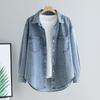Dame 2025 Retro Denimskjorte: Allsidig, Slankende, Langermet, Perfekt for lagvis bekledning vår og høst.