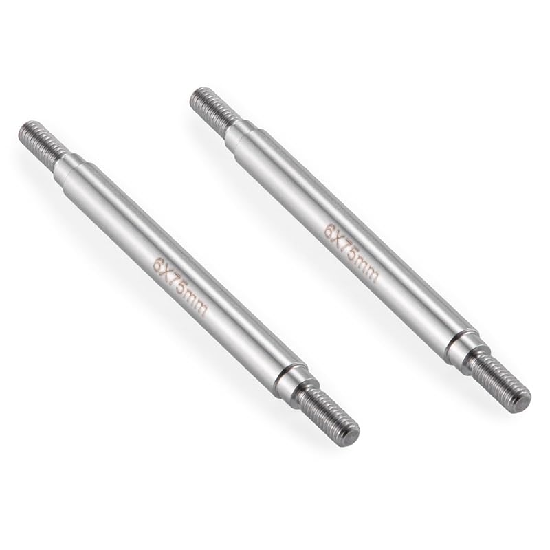 

TRZX 1/10 axis SCX10 TRX-4 2Pcs Stainless Steel Pull Rod Link Linkage for RC Crawler Car (75mm)