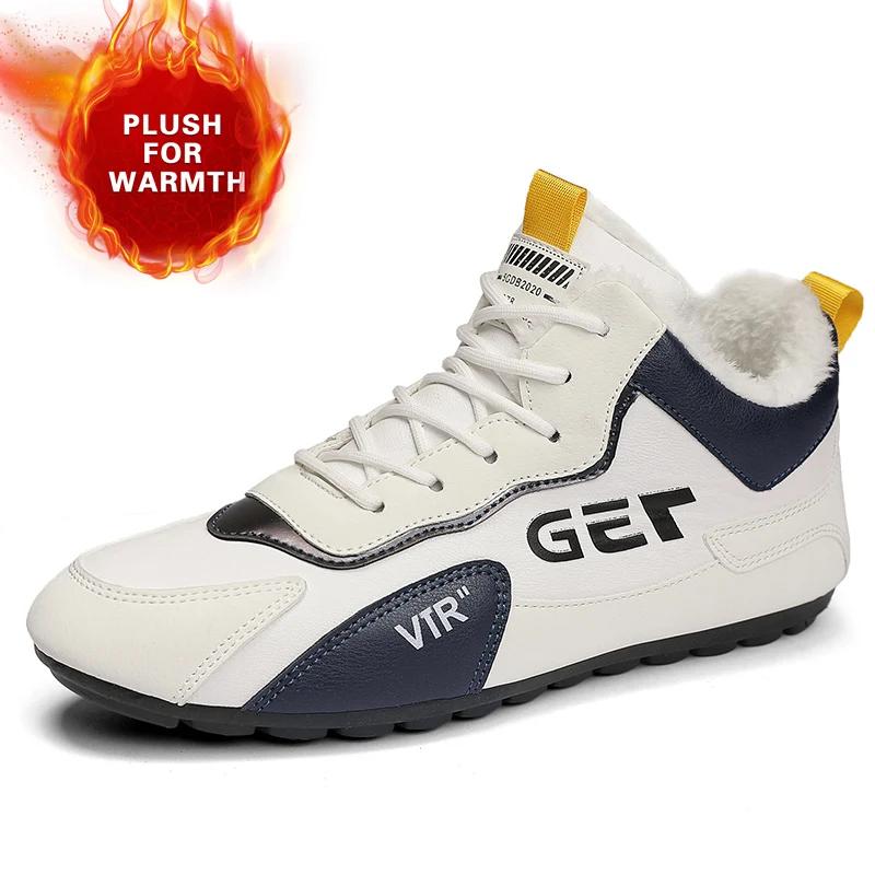 2024 Новые мужские повседневные мокасины из мягкой кожи Качественные зимние теплые — фото 6