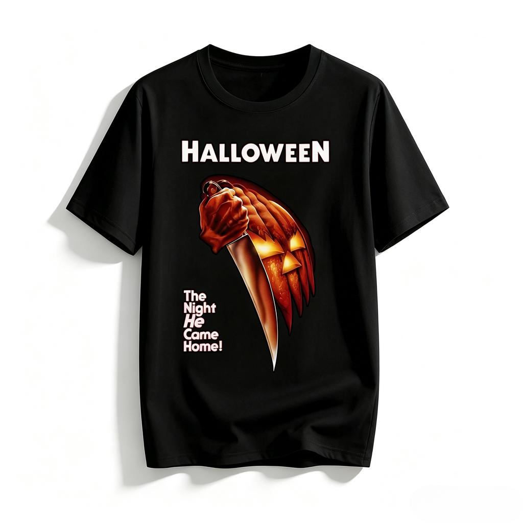 Halloween Horror Movie Graphic Print Oneck Short Sleeve Streetwear Oversized Loose Casual Holiday Party Tees Modal Unisex Tshirt