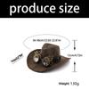 Antique Western Fedoras Hat Punk Sueded Design Winter Warm Top Hat Styling Accessory For Men Women Unisex Headwear