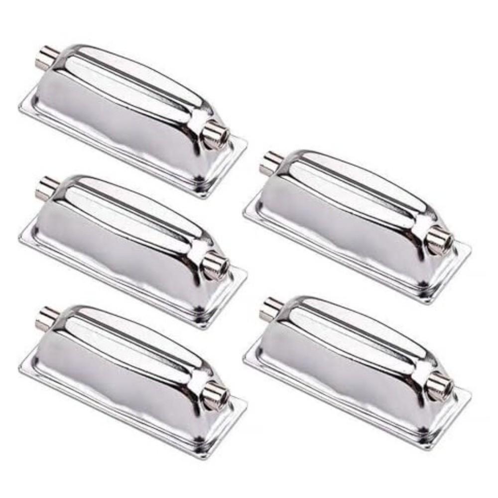 5PCS Metal Snare Drum Lugs Silver Double End Lugs Durable Drum Replacement Parts  For Drum