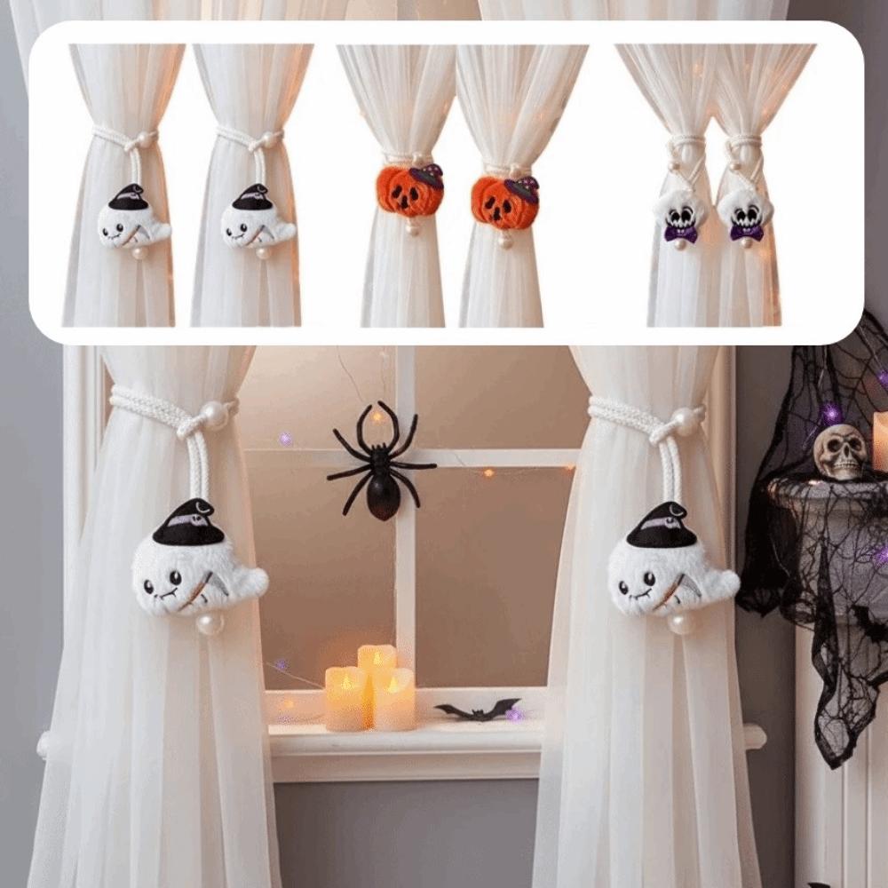 2Pcs 3D Window Drapery Holdbacks Cartoon Ghost Curtain Buckles  Home Decor