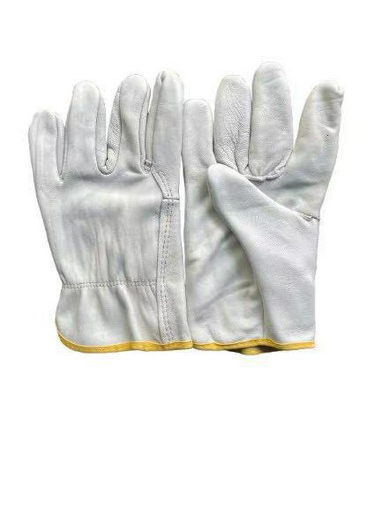 Sheepskin Leather Velcro Welding Gloves: Soft, Flexible, Heat-Resistant for Labor Protection