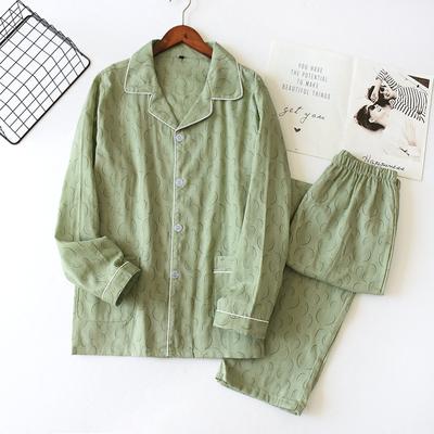 Herren Pyjama Winter Langarmhose Reine Baumwolle Einfacher Home Service Anzug Herbst Schlafmantel Männer Nachtwäsche Homewear