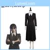 Mercoledì Addams Costume Cosplay Vestito Nero Festa di Halloween