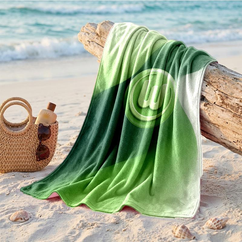 VfL Wolfsburg FC Print Microfiber Beach Towel Quick Dry Absorbent Large Towel For Beach Swimming Travel