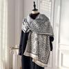 New Brand Women's Fashion Printed Scarf Imitation Cashmere Soft Warm Pashmina Shawl Winter Coldproof Windproof Blanket