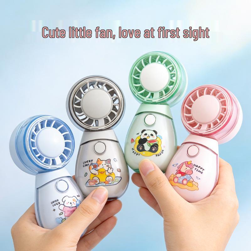 Mini USB Rechargeable Handheld Fan with Cute Pet Stand Design Factory/Wholesale/Export/Cross-border