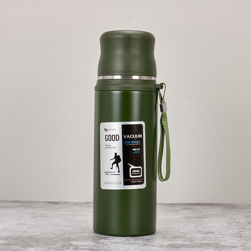 Large Capacity 304 Stainless Steel Insulated Sports Water Bottle with Lanyard