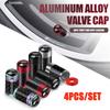 UDXKW1 4Pcs Car Tire Valve Caps Metal Wheel Dust Cover Auto Accessories For VW GTI Golf8 Polo Passat Mk6 MK7 Tiguan R32 R RLine Magotan F32