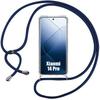 Lanyard Case - E.F.CONNECTION - Xiaomi 14 Pro - Shockproof - Transparent - Navy Blue