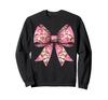 Coquette Ribbon Spinosaurus Dinosaur Print Sweatshirt, Pink, for Girls and Moms