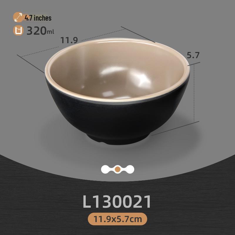 Commercial Melamine Two-Color Drop-Resistant Teacup and Imitation Porcelain Dish Set for Hot Pot Cuisine with Compartments.