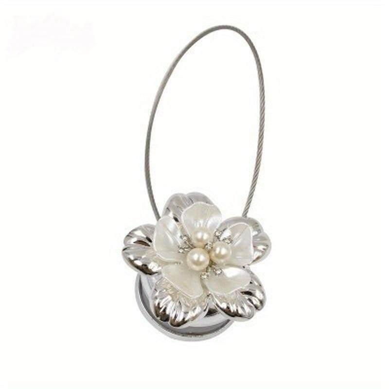 

1 шт. Подхват для штор в виде цветка, Магнитная пряжка для штор, Магнитный держатель для штор, Аксессуары для штор серебряный