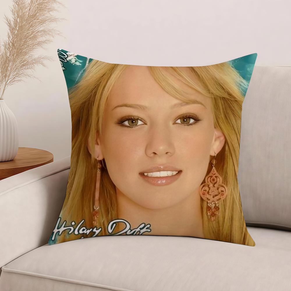 Singer Hilary Duff Mature Pillow Case Office Cushions Suitable For Sofa Car Bedroom Decorative Cushion Cover
