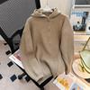 Men S Hooded Half Zip Knit Sweater Loose Warm Casual Pullover